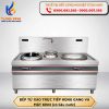Bếp từ xào trực tiếp họng gang và mặt kính (có bầu nước)