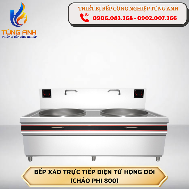 Bếp xào trực tiếp từ họng đôi (Chảo phi 800)