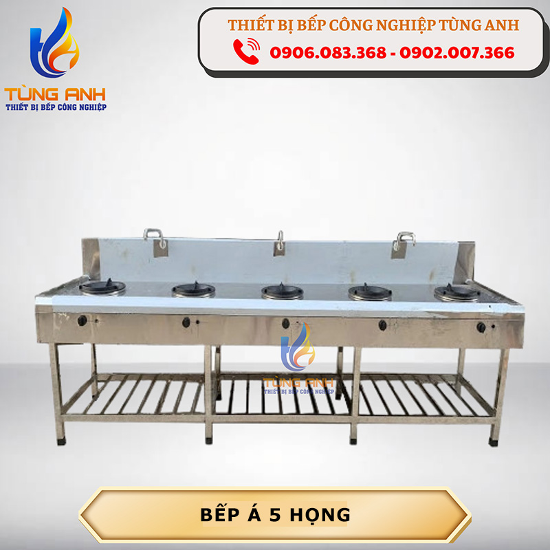 Bếp á công nghiệp 5 họng