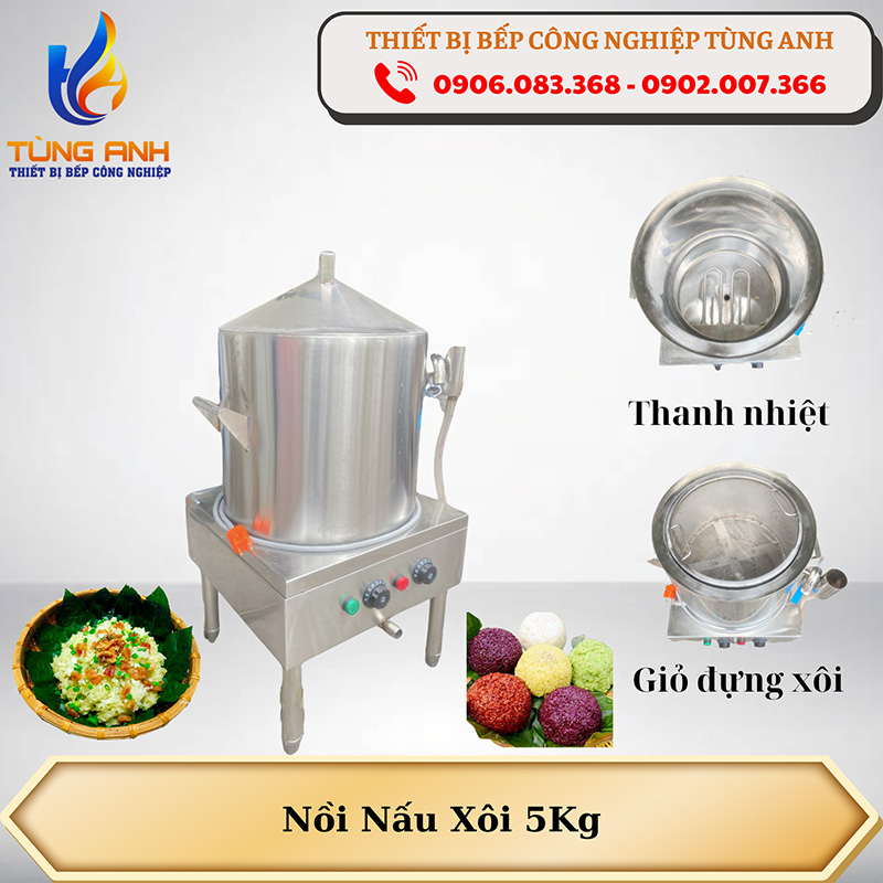 Nồi nấu xôi 5kg