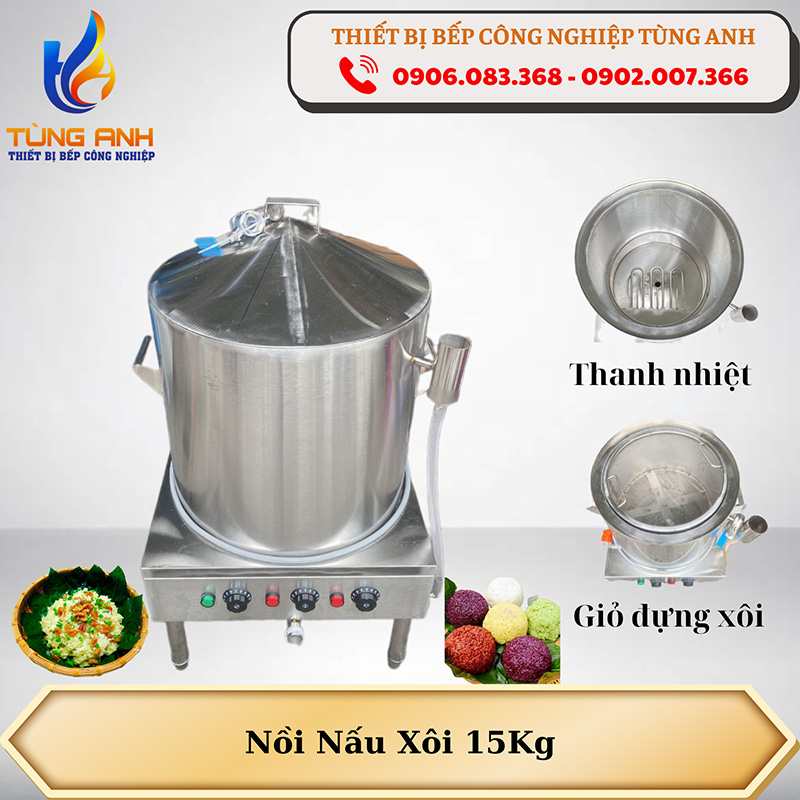 Nồi nấu xôi 15kg
