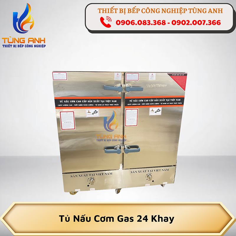 Tủ nấu cơm gas 24 khay