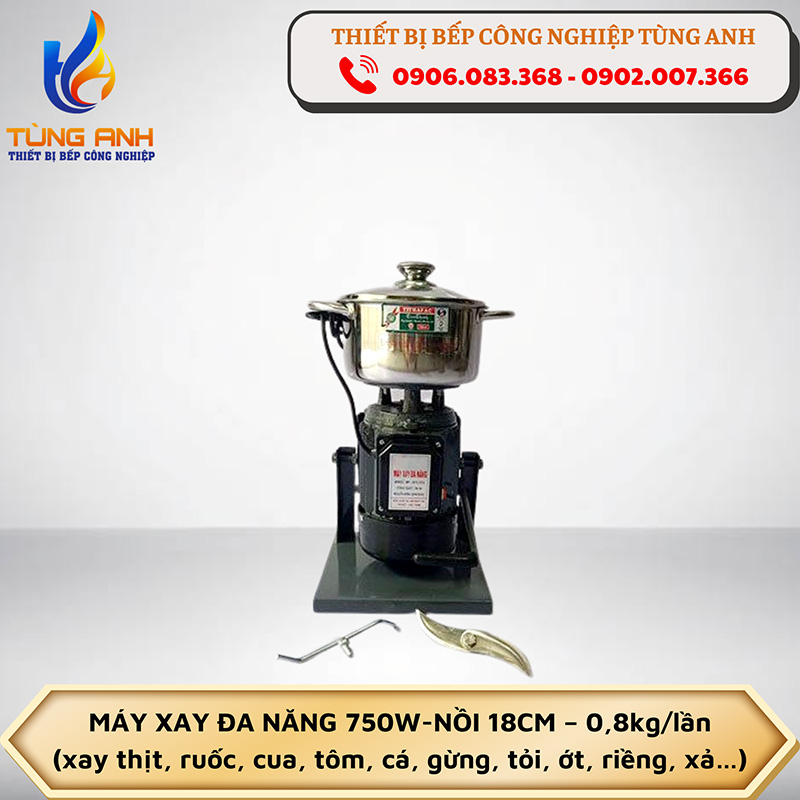 Máy xay đa năng 750W - Nồi 18cm - 0,8kg/lần