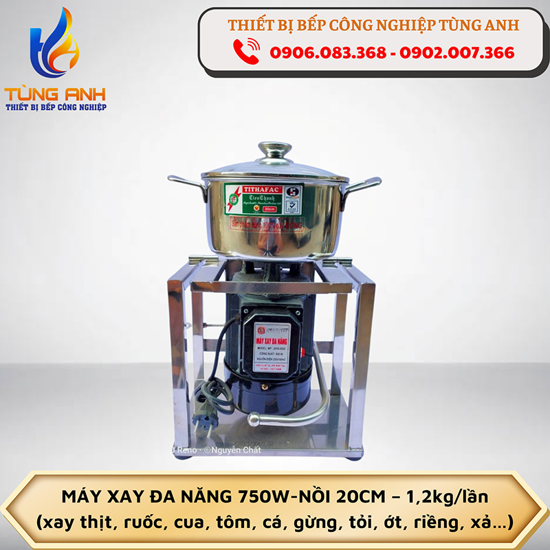 Máy xay đa năng 750W - Nồi 20cm - 0,8kg/lần