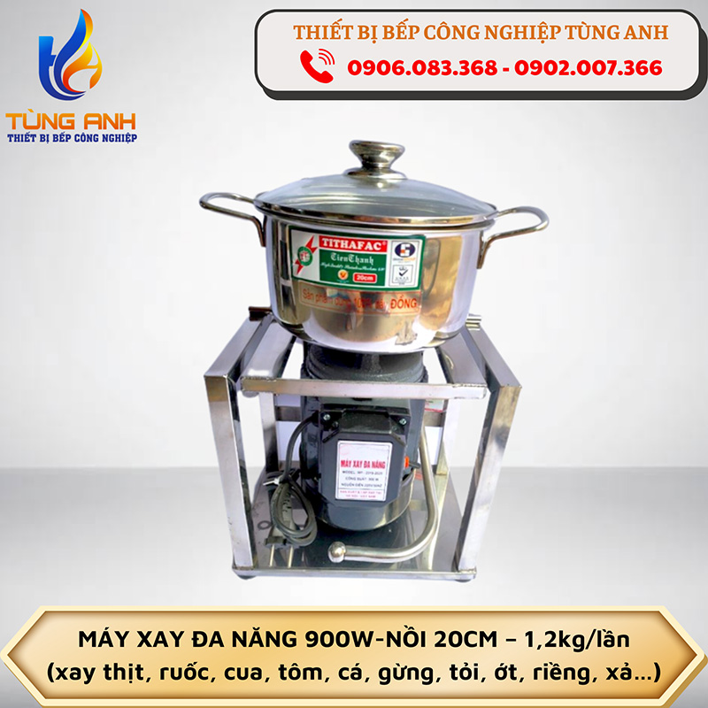 Máy xay đa năng 900W Nồi 20cm - 1,2kg/lần