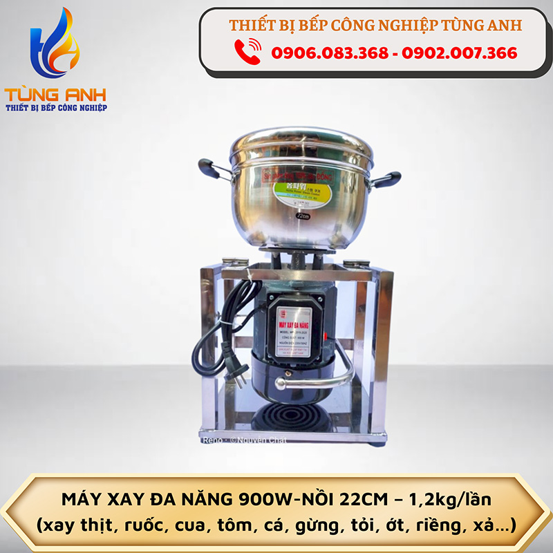 Máy xay đa năng 900W - Nồi 22cm – 1,2kg/lần