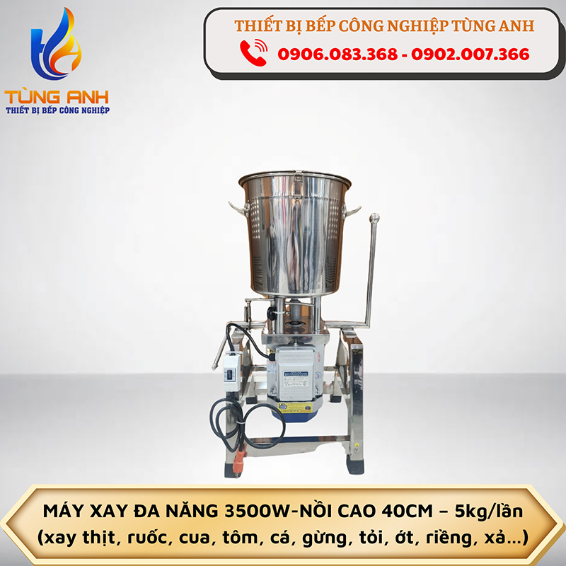 Máy xay đa năng 3500W - Nồi cao 40cm - 5kg/lần