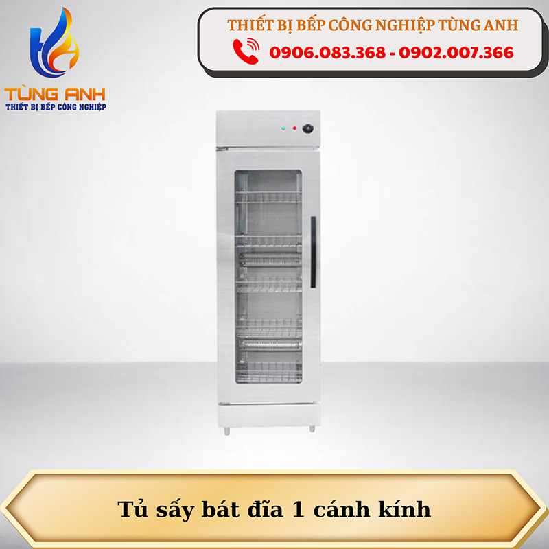 Tủ sấy bát đĩa 1 cánh kính