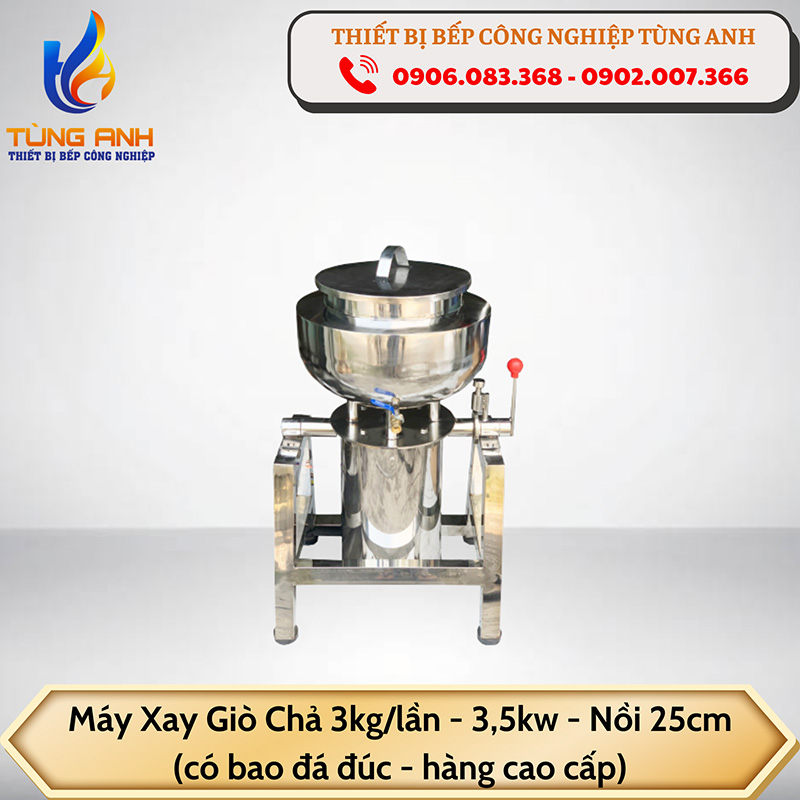 Máy xay giò chả 3kg/lần - Nồi 25cm - 3.5kw