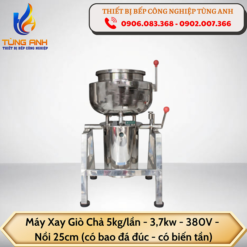Máy xay giò chả 5kg/lần - Nồi 25cm
