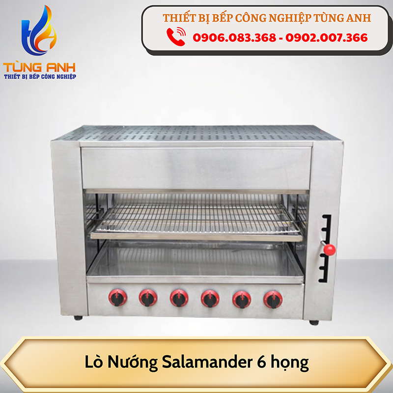 Lò nướng salamander 6 họng