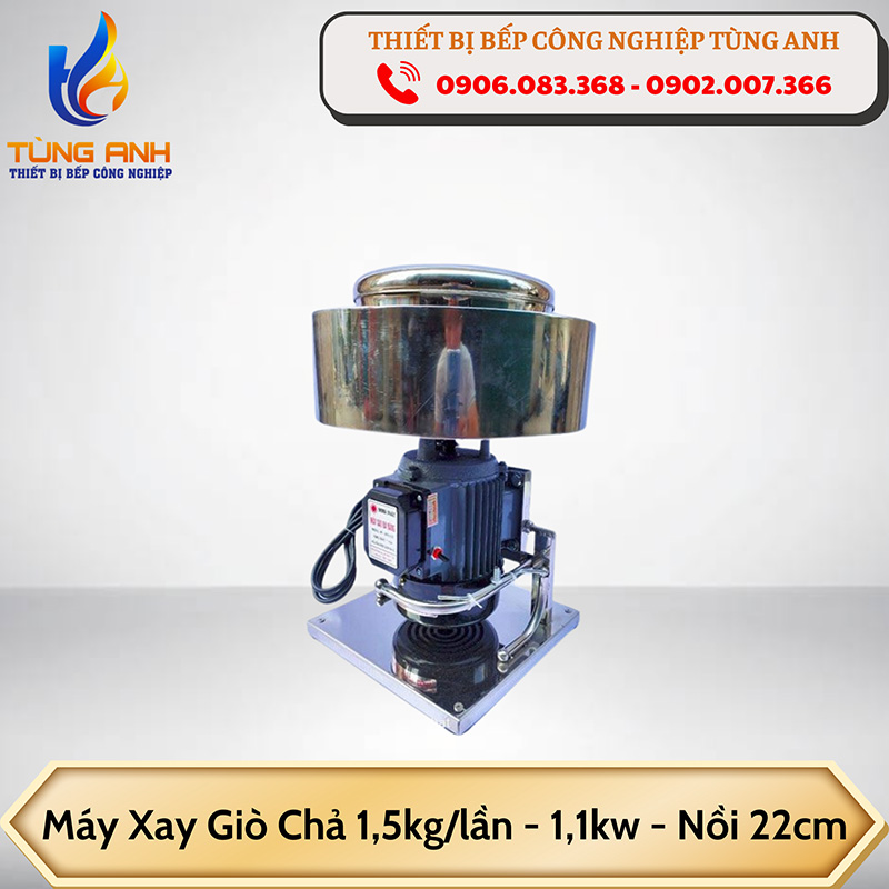 Máy xay giò chả 1.5kg/lần - Nồi 22cm - 1.1kw