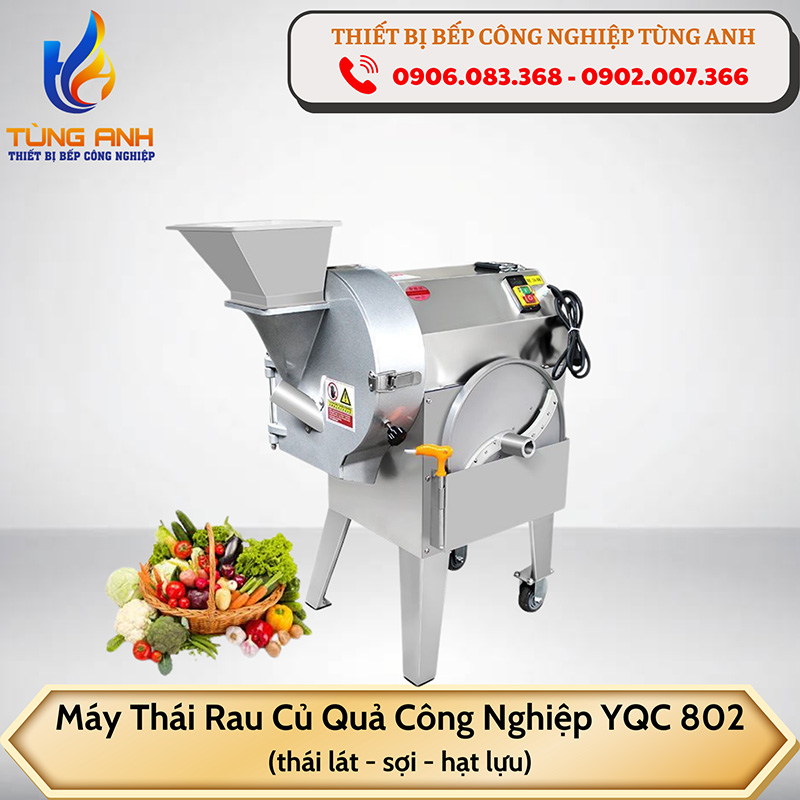 Máy thái rau củ quả công nghiệp YQC-802