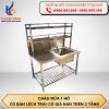 Chậu rửa 1 hố - Có bàn lệch trái - có giá nan trên 2 tầng