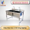 Chậu rửa inox 2 hố công nghiệp