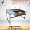 Chậu rửa 2 hố có bàn lệch trái