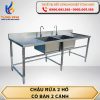 Chậu rửa 2 hố có bàn 2 cánh