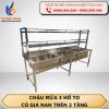 Chậu rửa 3 hố to có giá nan trên 2 tầng