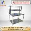Bàn sơ chế inox có giá trên 2 tầng