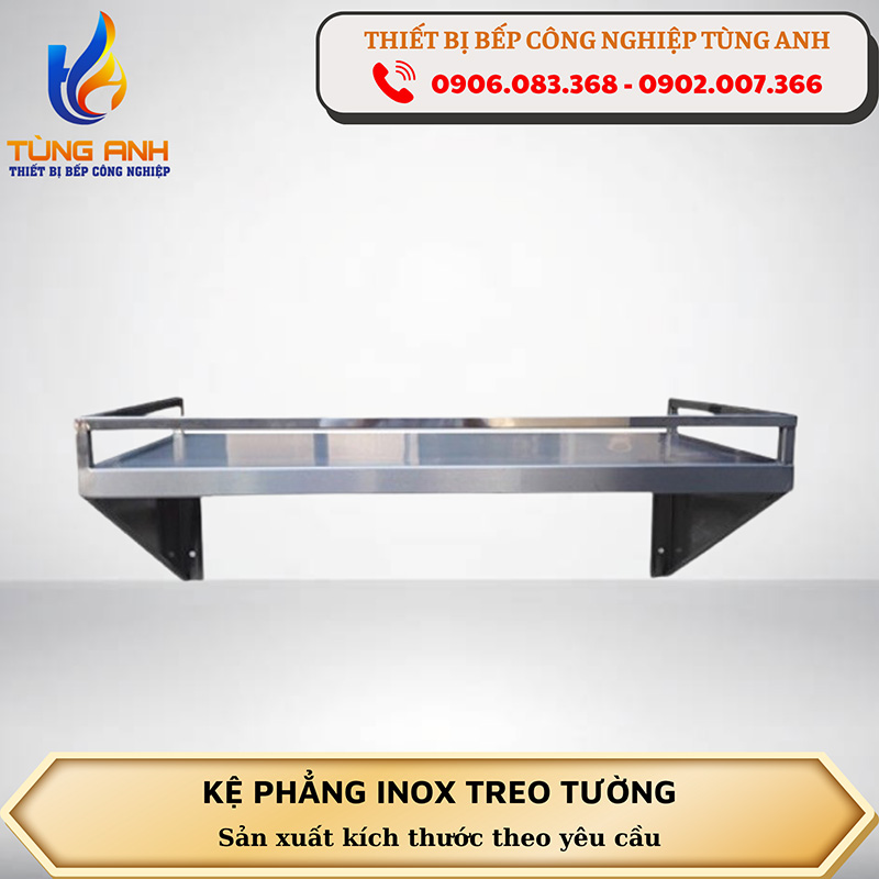 Kệ phẳng inox treo tường