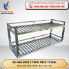 Kệ nan inox 2 tầng treo tường