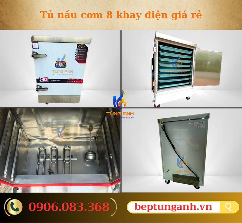 Tủ nấu cơm 8 khay điện giá rẻ