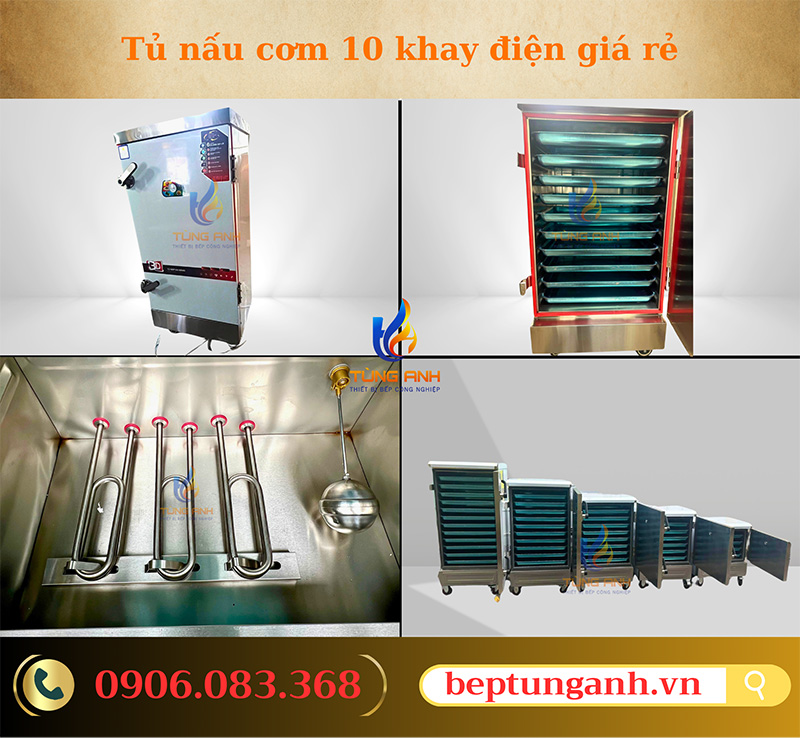 Tủ nấu cơm 10 khay điện giá rẻ
