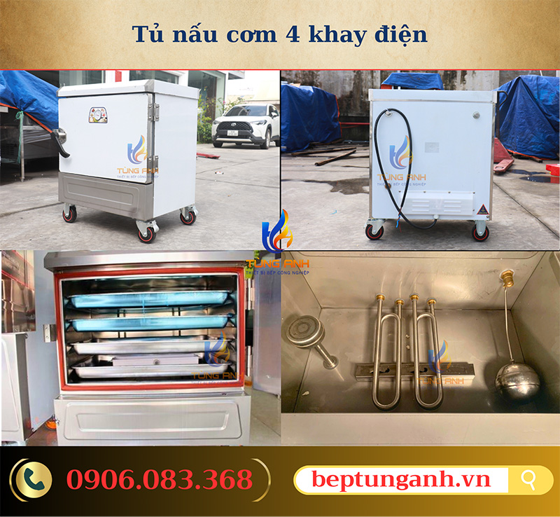 Tủ nấu cơm 4 khay điện