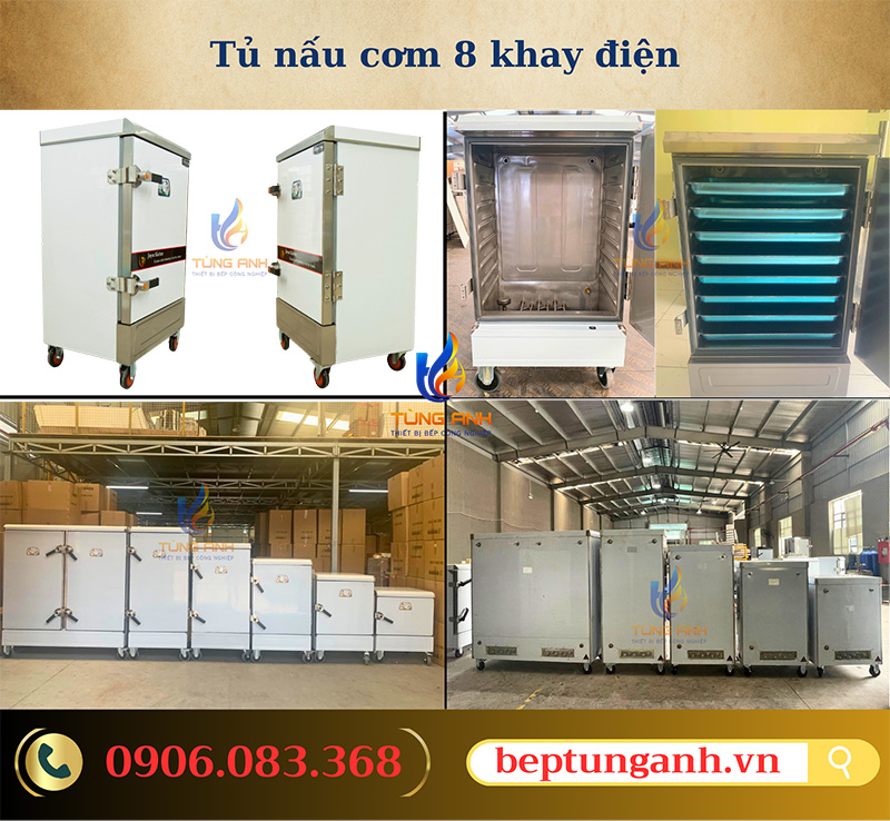 Tủ nấu cơm 8 khay điện